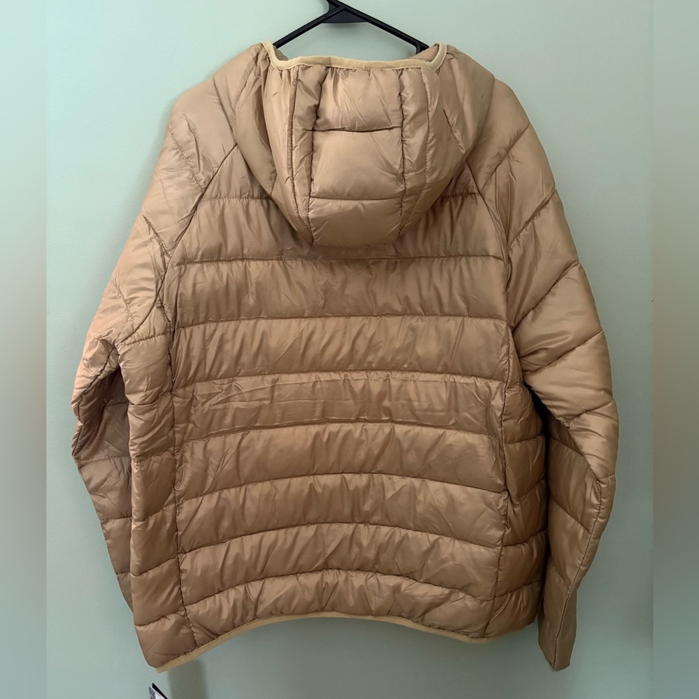 REEBOK Men's Glacier Shield Jacket Zip Insulated Resistant Hood Sand NWT Size XL - Picture 3 of 11